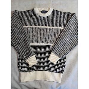 Vintage 80s Barnaby Eclectic Grandpa Sweater Mens Medium